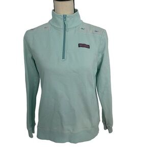 Vineyard Vines Quarter-Zip Pullover Mint Green Size M Flaw Sweatshirt